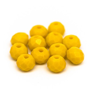 Бусины рондели 6*4мм (желтый непрозрачный)